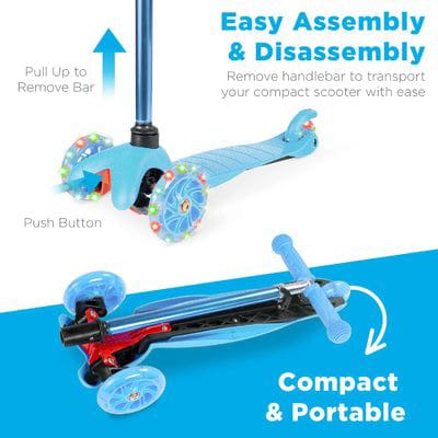 Kids Adjustable Scooter with Flash Wheels