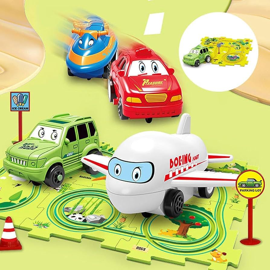 Electric Vehicle Track Puzzle Set (15 PCS)
