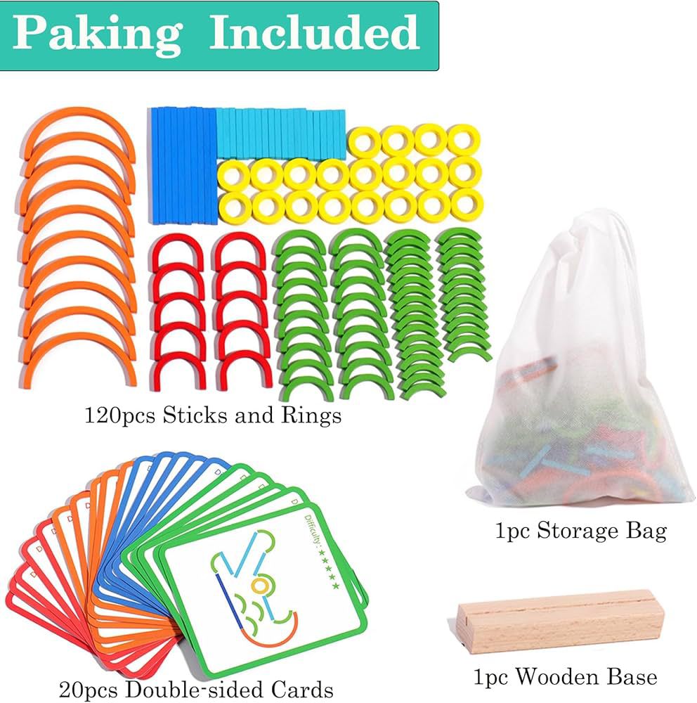 Kids Wooden Sticks &amp; Rings