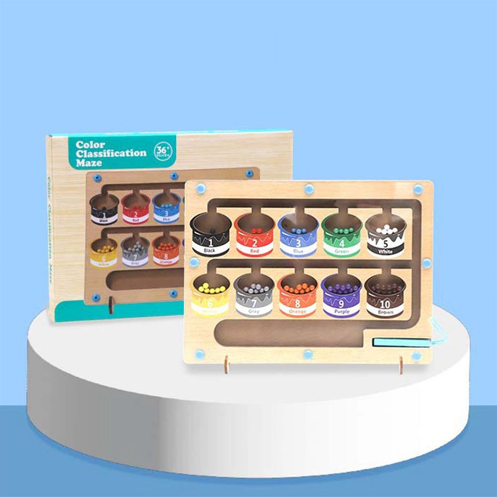 Magnetic Color Classification Maze Learning Board