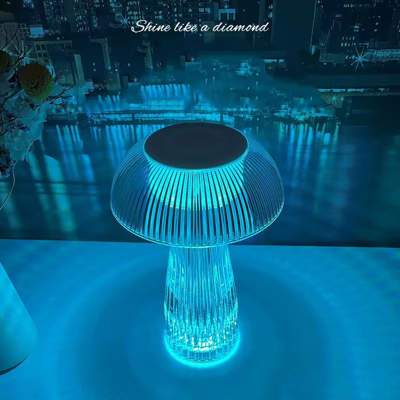 Crystal Led Mushroom Lamp