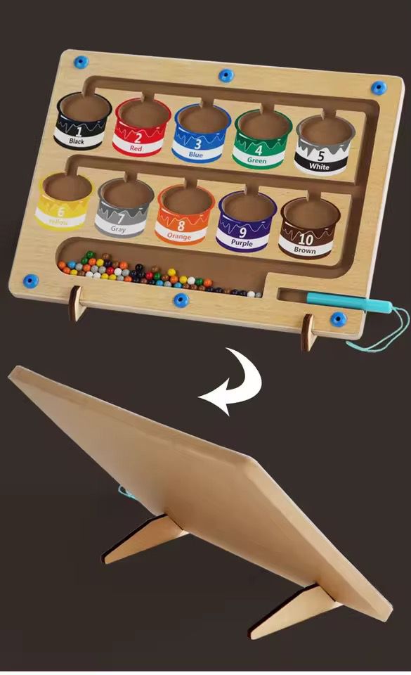 Magnetic Color Classification Maze Learning Board