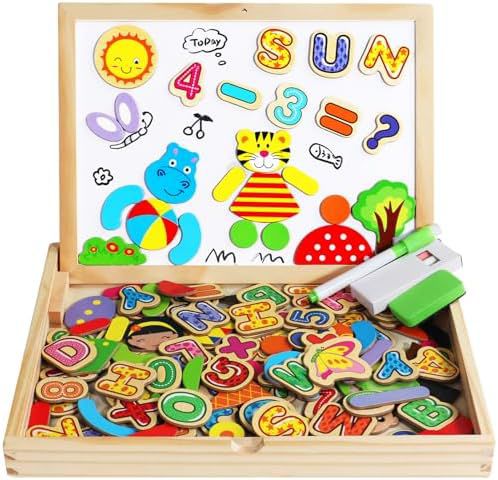 Kids Wooden Magnetic Learning Board