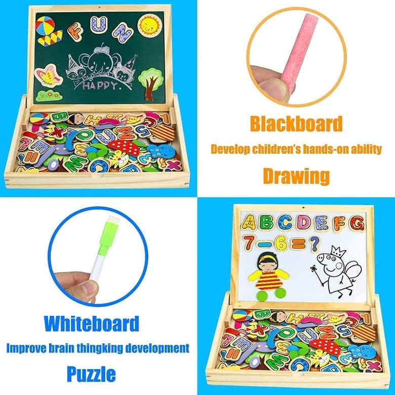 Kids Wooden Magnetic Learning Board
